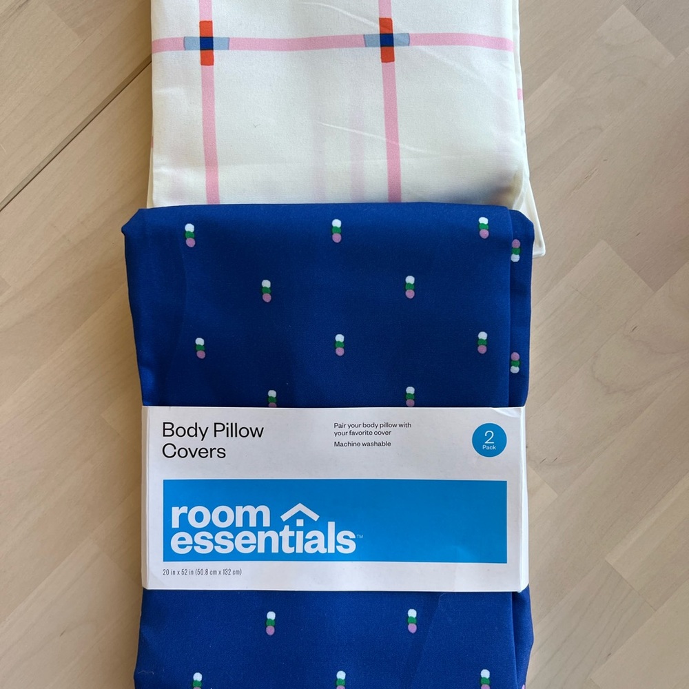NWT Room Essentials Body Pillow Covers - Set of Two